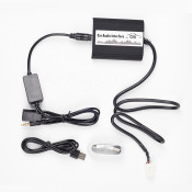 for iPod 4s iPhone 5s Android Aux Input Adapter for VW Audi 12 Pin OEM Stereo (VW12-WT04)