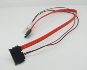 Micro SATA - SATA Cable with LP4 Power