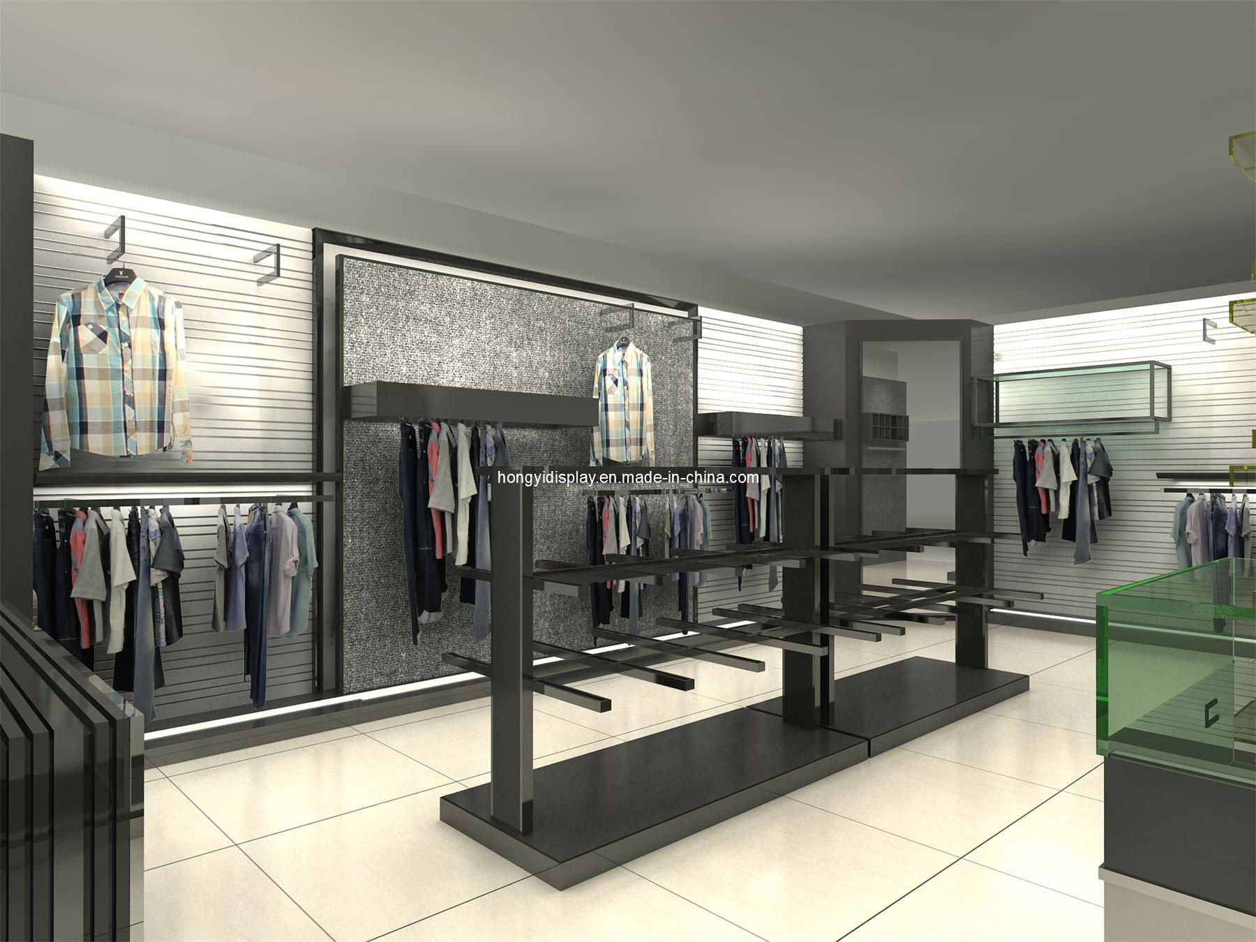 Men Garment Shopfitting Men Clothes Shop Decoration Display