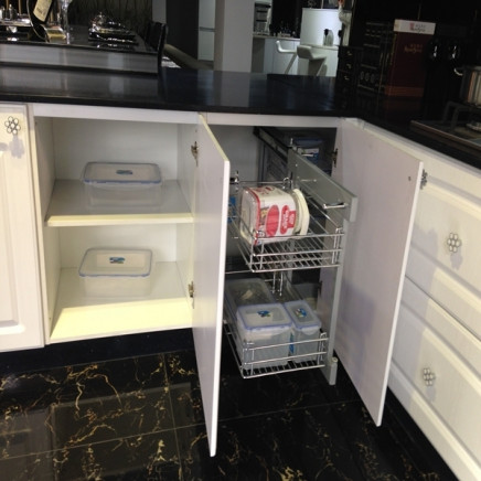 18mm MDF Door High Gloss Kitchen Cabinet (ZHK-028)