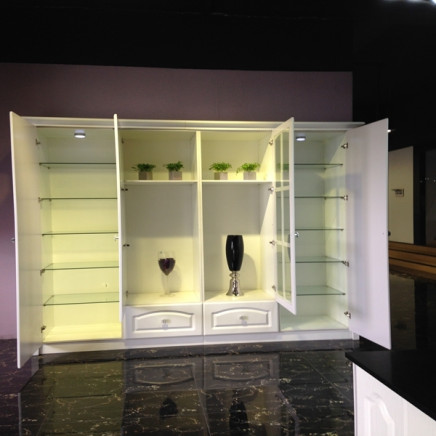 18mm MDF Door High Gloss Kitchen Cabinet (ZHK-029)