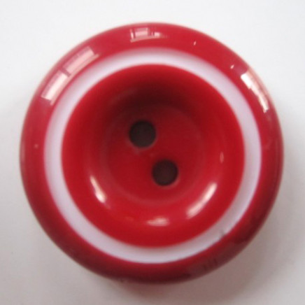 2 Holes Flatback Dyed Red Color Resin Button