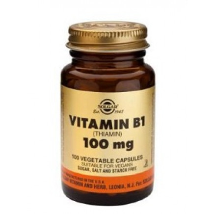 Vitamin B1 100 mg Vegetable Capsules (Thiamin)