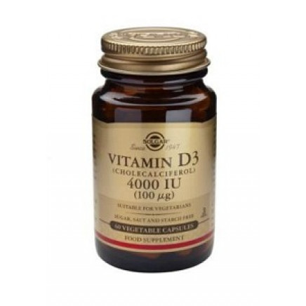 Vitamin D3 4000 IU (100 µg) Vegetable Capsules