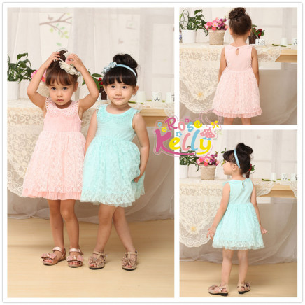 2014 Baby Girl Summer Wear Birthday Dress (9213)