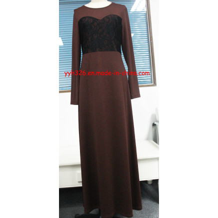 2014 Yyh Lady Fashion Long Lace Islamic Dress