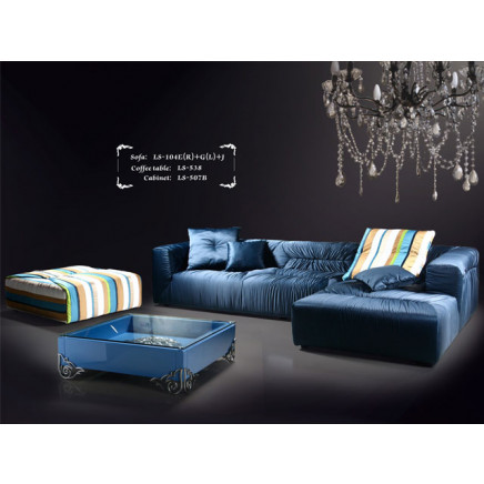 2014new Fashion Modern Living Room Furniture New Design Combination Sofa with Coffee Table and Cabinet