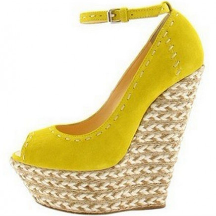 2015 Fashion High Heel Wedge Ladies Sandals (HCY02-1841)