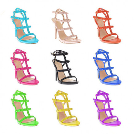2015 New Design High Heel Straps Lady Dress Sandals (S09)