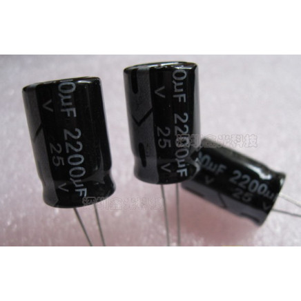 50pcs 2200UF 25V Electric Capacity
