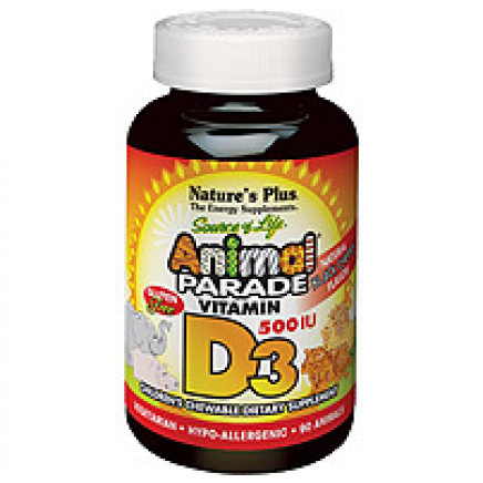 Animal Parade Vitamin D3 500 IU Children's Chewable - Black Cherry Flavor