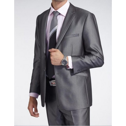 2button Silver Business Suits for Men (LJ-3121)