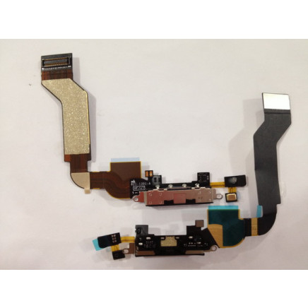 Charging Dock Port Connector Flex Cable for iPhone 4s Black