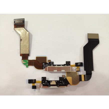 Charging Dock Port Connector Flex Cable for iPhone 4s White