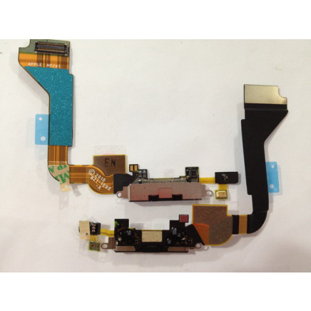 Charging Dock Port Connector Flex Cable for iPhone 4 Black