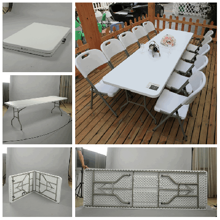 4ft/5ft/6TF/7ft/8ft Rectangular Cheap Plastic Table