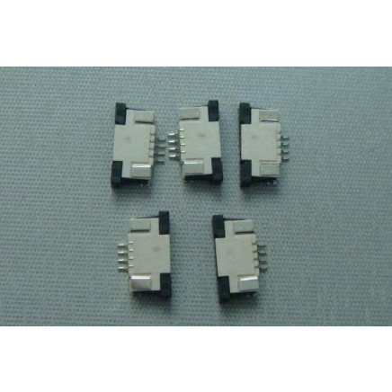 5pcs FFC/FPC Connector 4pin Pitch 1.0mm Top Contact