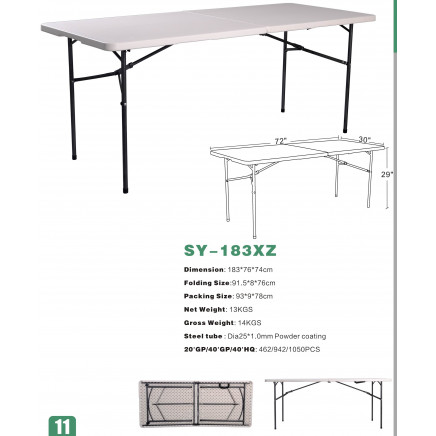 6ft HDPE Hot Sale Folding Table
