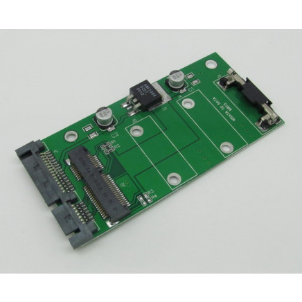 Converter 7cm 18+8pin mSATA Female to 15+7pin SATA Male Small