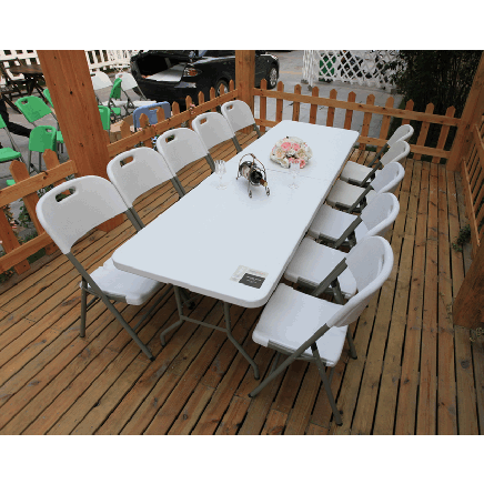8 Foot Plastic Fold in Half Table (SY-240Z)