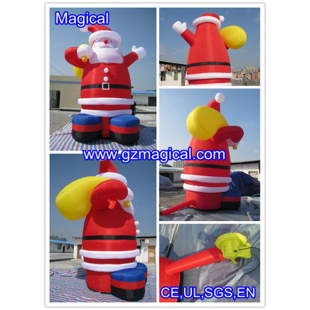 Affable Inflatable Santa Claus Ornament with Gift Bag (MIC-500)