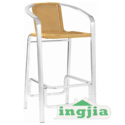 Aluminium Rattan Wicker Hotel Bar Stool (JC-35)