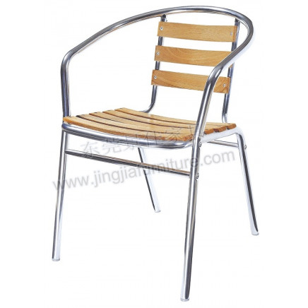 Aluminium Solid Wood Outdoor Garden Patio Hotel Dining Furniture (JJ-AW04)