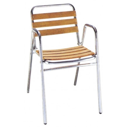 Aluminum Ashwood Outdoor Garden Leisure Dining Set (JJ-AW06)
