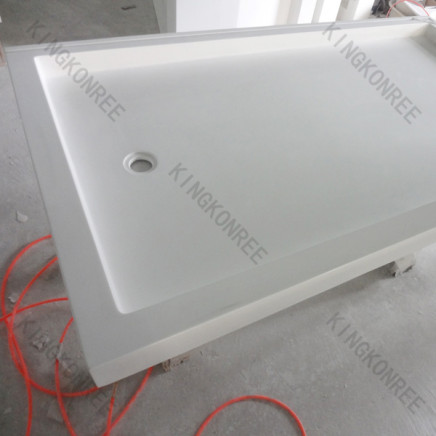 Anti-Slipping Corner Drainer Resin Shower Base with Low Profile