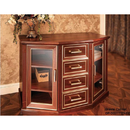 Antique Red Brown Drawer Cabinet (DG21125A315)