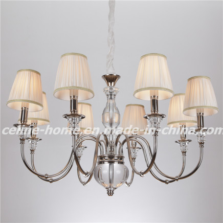 Atique Iron Chandelier Lamp with Fabric Shade (SL2068-8)