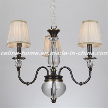 Atique Iron Chandelier Light with Fabric Shade (SL2068-3)