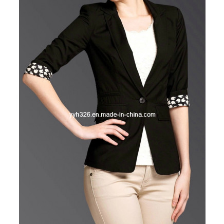 Autumn Newest Long Sleeve Fashion Women Black Small Suit