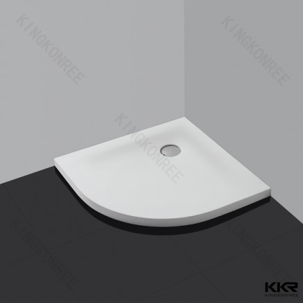Bathroom Anti-Slip Sector Solid Surface Corner Shower Tray
