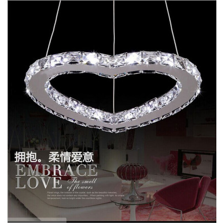 Bling Heart Shape LED Crystal Light for Wedding Decoration