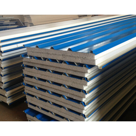 Blue Color Painted V950 PU Sandwich Panel for Cold Room House