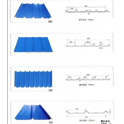 Blue Four Type Competitive Price Corrugated Roofing Sheet