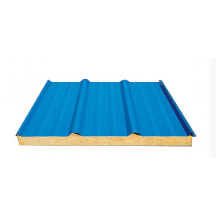 Blue Roofing Sheet Rockwool Sandwich Panel for Roof Tile
