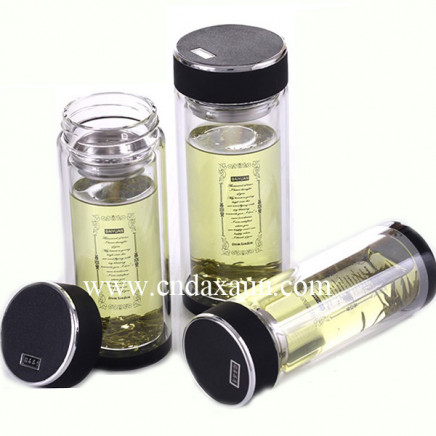 Borosillicate Glass Water Bottle with Tea Strainer Dn-172