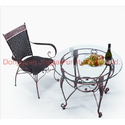 Cheap Iron Cane Wicker Metal Bistro Restaurant Table (JJ-S425&566)