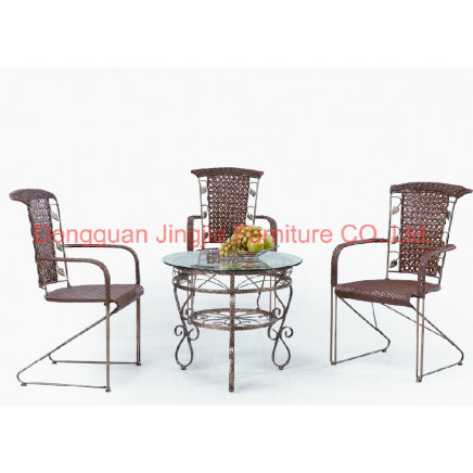 Cheap Iron Rattan Coffee Metal Bistro Restaurant Chair (JJ-S459&579)