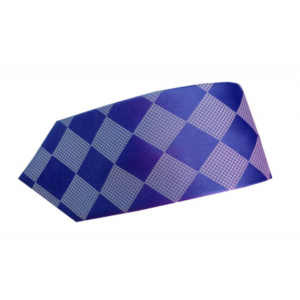 Checkered Ties Silk and Polyester Woven