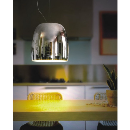 Chrome Glass Room Pendant Lamp Modern with E27 Bulb (721S1)