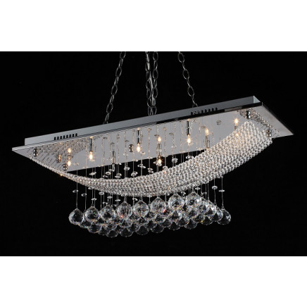 Chrome Plated Flush Mount G4 Crystal Ceiling Lighting