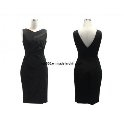Classic Elegant Black Dress Sexy Short Slim Dress for Women
