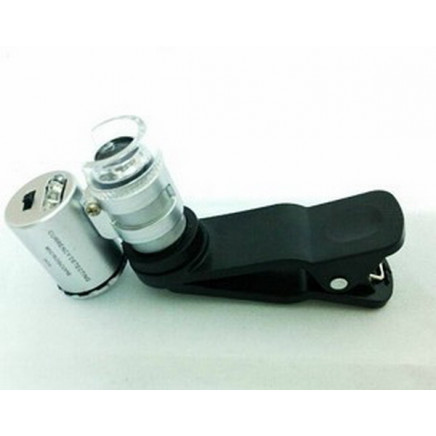 Clip-On 60X Zoom Microscope Lens For Smartphones & Tablet Reader