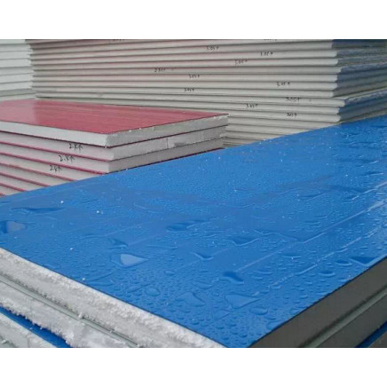 Color Steel Corrugated EPS Sandwich Panel PVC Filmed