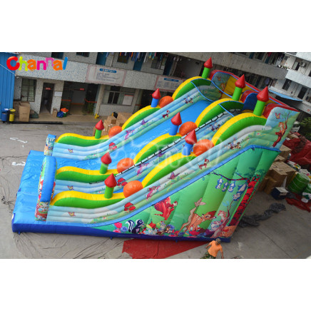 Colorful Forest Inflatable Dry Slide for Sale Chsl461