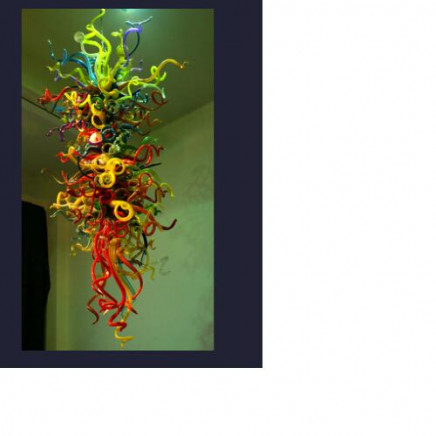 Colorful Mouth Blown Glass Chandelier for Room Decoration