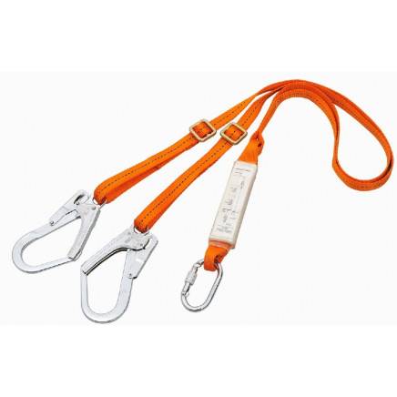 Construction Working Absorber Lanyard with Alloy Hooks